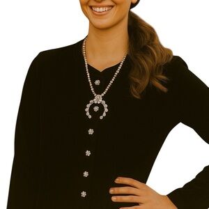 Double D Ranch Black Western Velvet Jacket Crystal Buttons